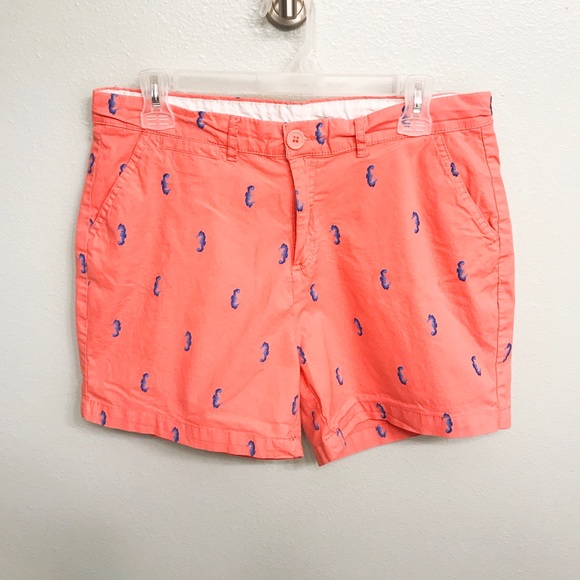 fresh Pants - Fresh Coral Shorts with Blue Seahorses size 10